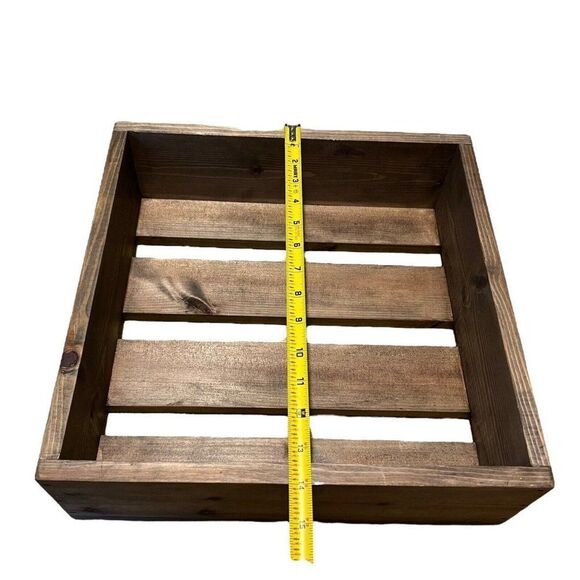 Rustic Brown Wooden Wedding Card & Gift Box Country Decor Display Crate Present - Picture 6 of 10